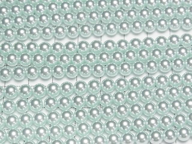 [Video] Glass Pearl Round 6mm [Light Blue] 1strand beads (approx. 15 inches/37 cm)