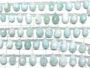 [Video]Larimar Pectolite AA++ Drop Faceted Briolette half or 1strand (26pcs)