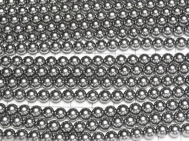 [Video] Glass Pearl Round 6mm [Black] 1strand beads (approx. 15 inches/38 cm)
