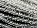 [Video] Crystal AAA- Faceted Button Rondelle 1strand beads (approx. 13 inches/32 cm)