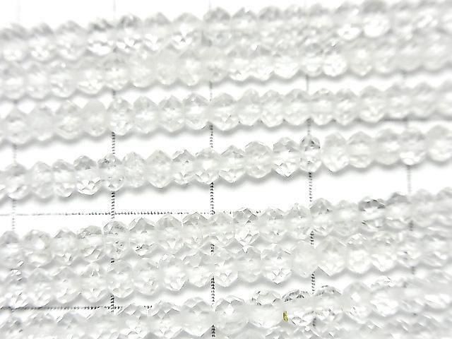 Crystal AAA-Faceted Button Rondelle 1-strand beads (approx. 13 inches/32 cm)