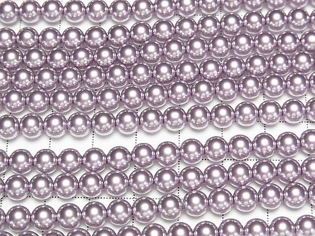 [Video] Glass Pearl Round 6mm [Purple] 1strand beads (approx. 15 inches/37 cm)