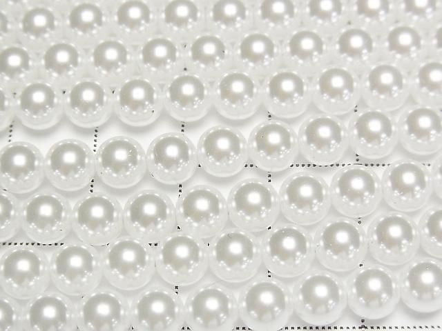 [Video] Glass pearl Round 6mm [White] 1strand beads (aprx.15inch/37cm)