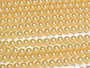 [Video] Glass Pearl Round 6mm [Gold] 1strand beads (approx. 15 inches/38 cm)