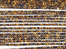 [Video] High Quality! Yellow Tiger's Eye AA++ Cube Shape 2x2x2mm 1strand beads (approx. 15 inches/37 cm)