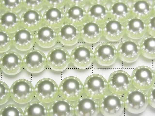 [Video] Glass Pearl Round 8mm [Light Green] 1strand beads (approx. 15 inches/38 cm)