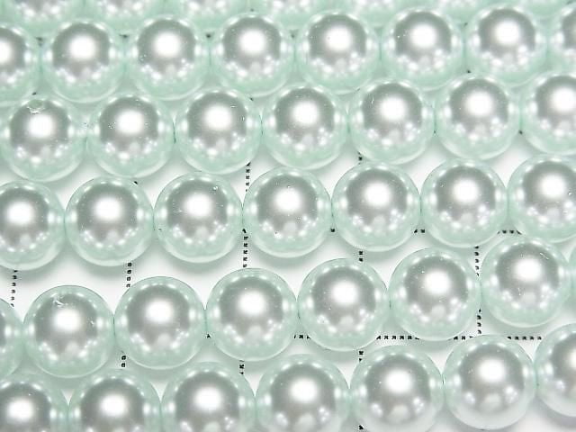[Video] Glass pearl Round 8mm [Light blue] 1strand beads (aprx.15inch/38cm)