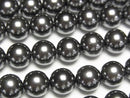 [Video] Glass Pearl Round 8mm [Black] 1strand beads (approx. 15 inches/38 cm)