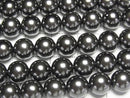 [Video] Glass Pearl Round 8mm [Black] 1strand beads (approx. 15 inches/38 cm)