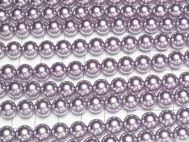[Video] Glass Pearl Round 8mm [Purple] 1strand beads (approx. 15 inches/38 cm)