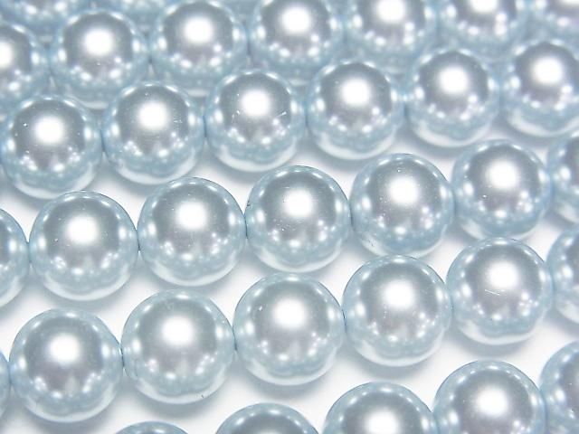 [Video] Glass Pearl Round 8mm [Blue] 1strand beads (approx. 15 inches/38 cm)