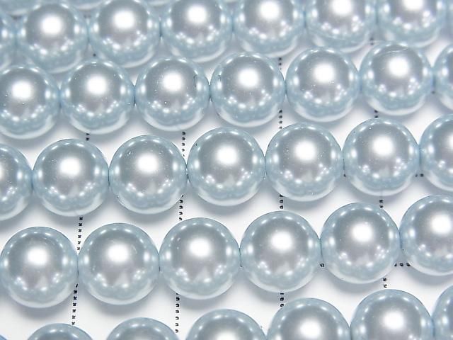 [Video] Glass Pearl Round 8mm [Blue] 1strand beads (approx. 15 inches/38 cm)