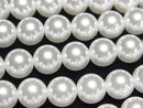 [Video] Glass Pearl Round 8mm [White] 1strand beads (approx. 15 inches/37 cm)