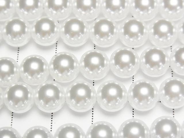 [Video] Glass Pearl Round 8mm [White] 1strand beads (approx. 15 inches/37 cm)