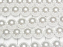 [Video] Glass Pearl Round 8mm [White] 1strand beads (approx. 15 inches/37 cm)