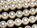[Video] Glass Pearl Round 8mm [Champagne] 1strand beads (approx. 15 inches/37 cm)