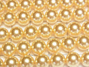 [Video] Glass Pearl Round 8mm [Gold] 1strand beads (approx. 15 inches/36 cm)