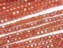 [Video] High Quality! Red Agate AAA Cube Shape 2x2x2mm 1strand beads (approx. 15 inches/37 cm)