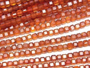 [Video] High Quality! Carnelian AAA Cube Shape 2x2x2mm 1strand beads (approx. 15 inches/37 cm)