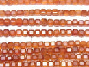 [Video] High Quality! Carnelian AAA Cube Shape 2x2x2mm 1strand beads (approx. 15 inches/37 cm)