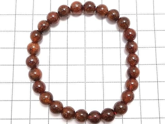 [Video][One of a kind] Copper Rutilated Quartz AAA- Round 7.5mm Bracelet NO.2