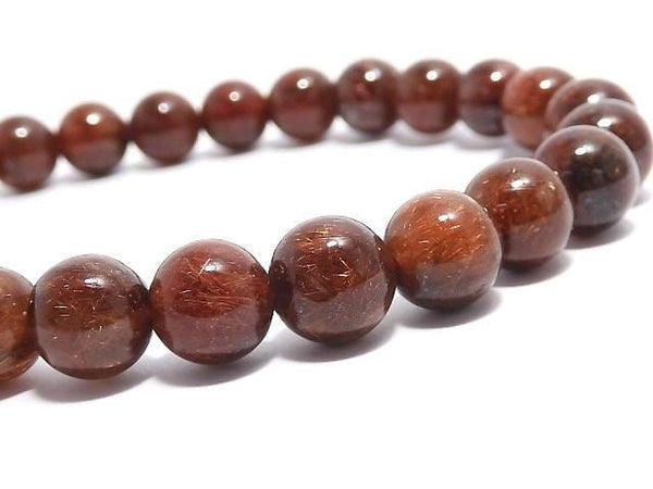 [Video][One of a kind] Copper Rutilated Quartz AAA- Round 7.5mm Bracelet NO.3