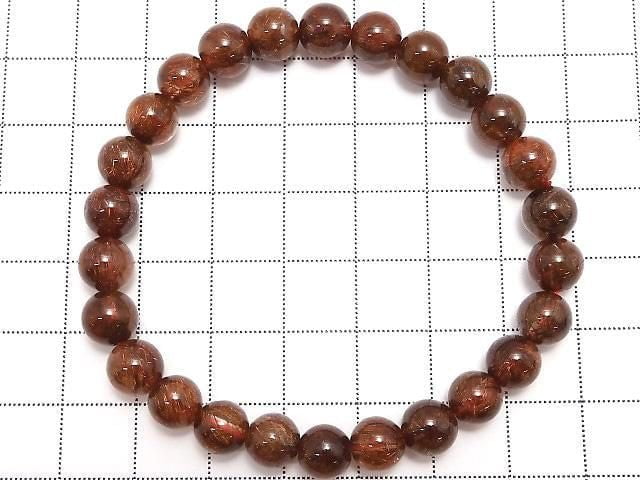 [Video][One of a kind] Copper Rutilated Quartz AAA- Round 7.5mm Bracelet NO.5