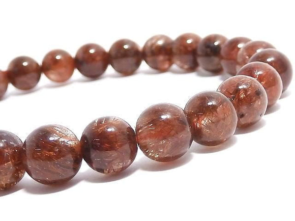 [Video][One of a kind] Copper Rutilated Quartz AAA- Round 7.5mm Bracelet NO.6