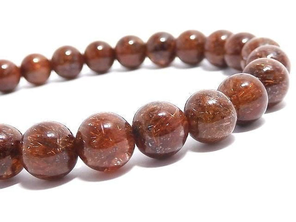 [Video][One of a kind] Copper Rutilated Quartz AAA- Round 7.5mm Bracelet NO.8