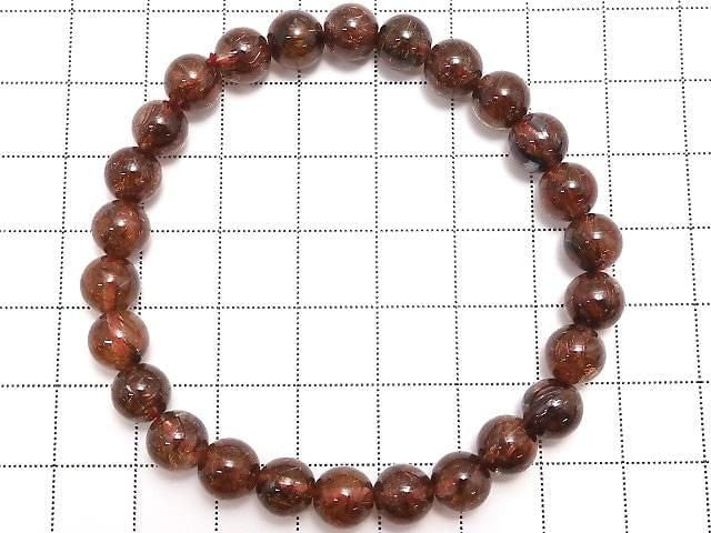 [Video][One of a kind] Copper Rutilated Quartz AAA- Round 7.5mm Bracelet NO.9