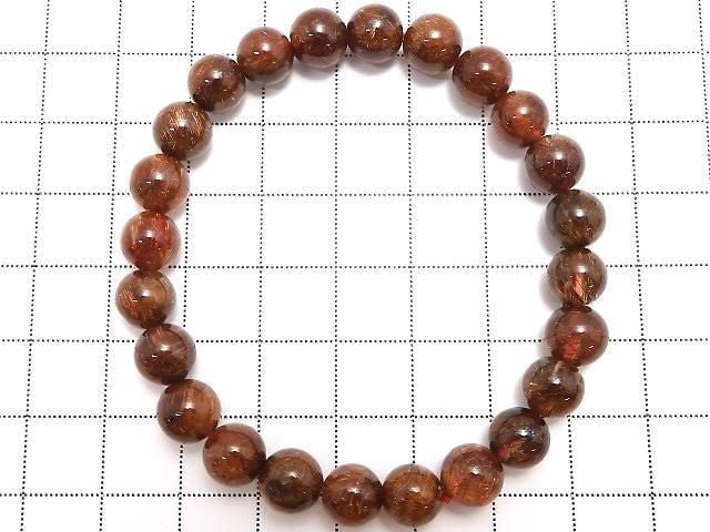 [Video][One of a kind] Copper Rutilated Quartz AAA- Round 8mm Bracelet NO.10