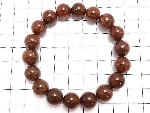 [Video][One of a kind] Copper Rutilated Quartz AAA- Round 11.5mm Bracelet NO.13