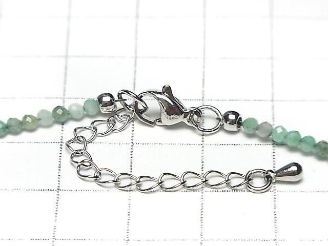 [Video] High Quality! Brazilian Emerald AA++ Faceted Round 2mm Necklace