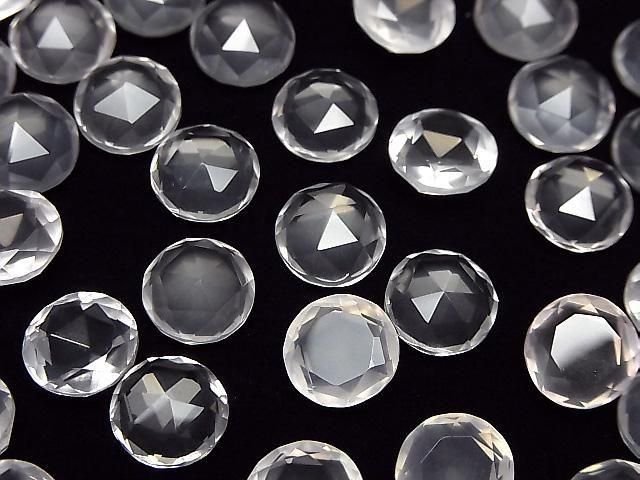[Video] High Quality Rose Quartz AAA Round Rose Cut 10x10mm 2pcs