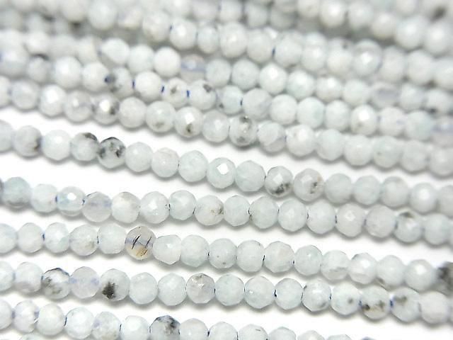 [Video]High Quality! Sesame Jasper Faceted Round 2mm 1strand beads (aprx.15inch/38cm)