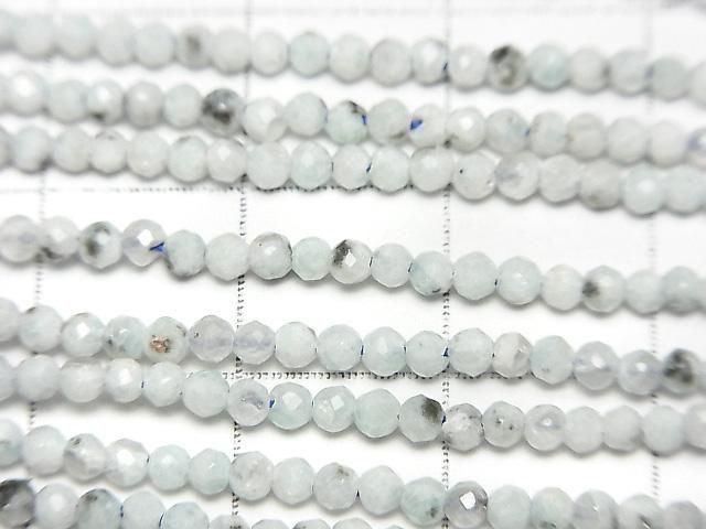 [Video]High Quality! Sesame Jasper Faceted Round 2mm 1strand beads (aprx.15inch/38cm)