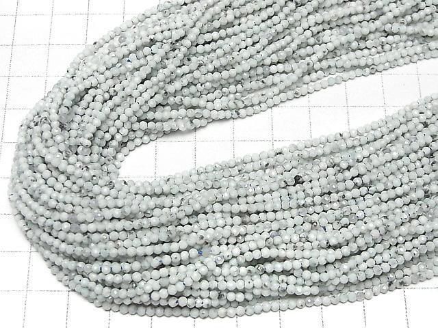[Video]High Quality! Sesame Jasper Faceted Round 2mm 1strand beads (aprx.15inch/38cm)