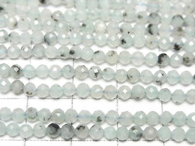 [Video] High Quality! Sesame Jasper Faceted Round 3mm 1strand beads (approx. 15 inches/38 cm)