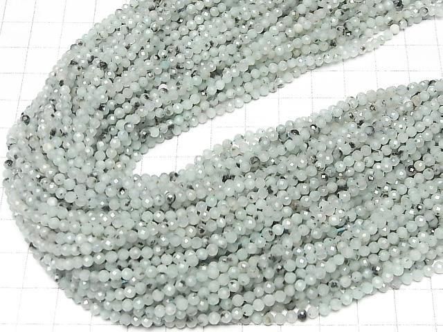 [Video] High Quality! Sesame Jasper Faceted Round 3mm 1strand beads (approx. 15 inches/38 cm)
