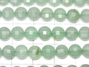 [Video] High Quality! Green Aventurine Faceted Coin 6x6x3.5mm 1strand beads (approx. 15 inches/37 cm)