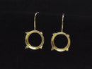 [Video]Silver925 Earwire Frame (Prong Setting)Round Faceted 10x10mm 18KGP 1pair