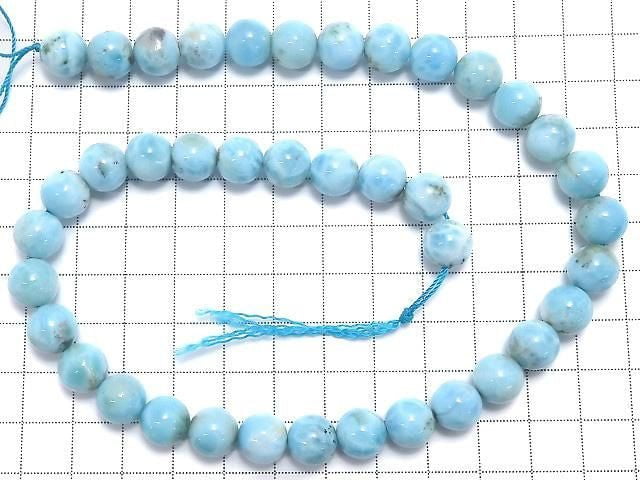 [Video][One of a kind] Larimar Pectolite AA+ Round 10mm 1strand beads (aprx.16inch/39cm) NO.105