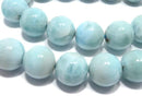 [Video][One of a kind] Larimar Pectolite AA+ Round 12mm 1strand beads (aprx.15inch/38cm) NO.109