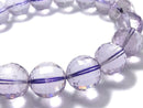 [Video][One of a kind] High Quality Rose Amethyst AAA- Mirror Faceted Round 11.5mm Bracelet NO.120
