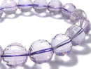 [Video][One of a kind] High Quality Rose Amethyst AAA- Mirror Faceted Round 12mm Bracelet NO.121