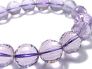 [Video][One of a kind] High Quality Rose Amethyst AAA- Mirror Faceted Round 12mm Bracelet NO.122