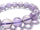 [Video][One of a kind] High Quality Rose Amethyst AAA- Mirror Faceted Round 11.5mm Bracelet NO.127