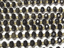 [Video]High Quality! Golden Obsidian AAA- Faceted Button Rondelle 9x9x6mm 1strand beads (aprx.15inch/36cm)
