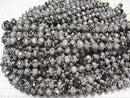 [Video] High Quality! Snowflake Obsidian Faceted Button Rondelle 10x10x6.5mm half or 1 strand beads (approx. 15 inches/36 cm)