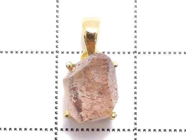 [Video][One of a kind] High Quality Lepidocrocite in Quartz AAA Pendant 18KGP NO.128